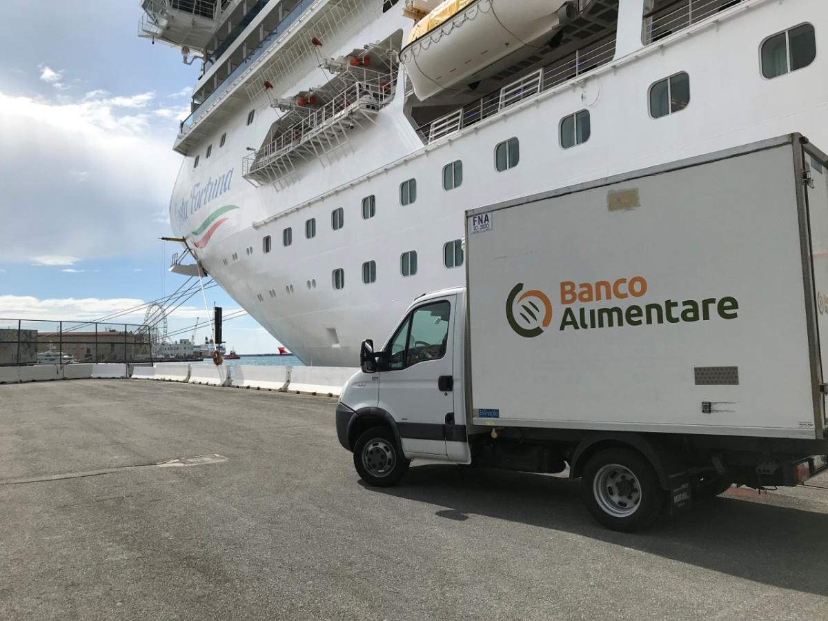The project allows food prepared but not served in on-board restaurants to be collected and distributed to local organizations that support people in need.