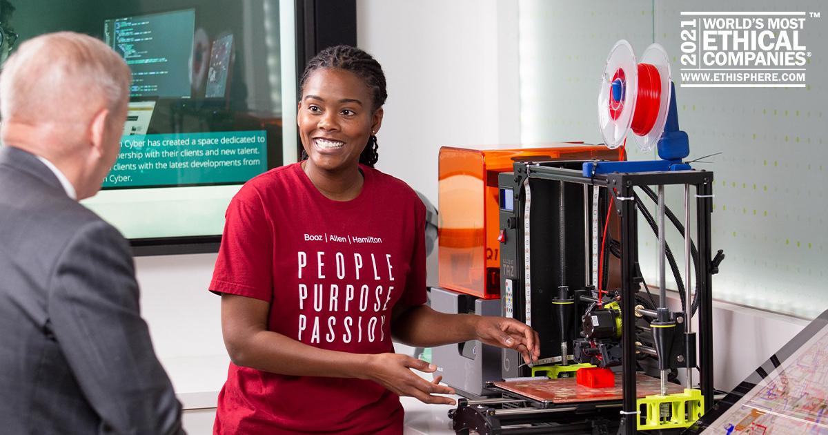 Booz Allen Hamilton was recognized for the second consecutive year on Ethisphere’s “World’s Most Ethical Companies” list for 2021.