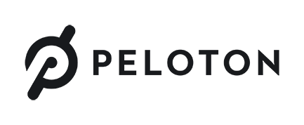 黑色背景上的黑色Peloton徽标