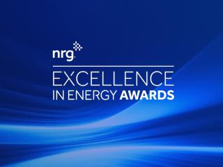 蓝色背景上的“ NRG卓越能源奖”
