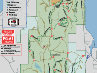 港口地图赌博森林遗产公园和传奇标记小径和里程