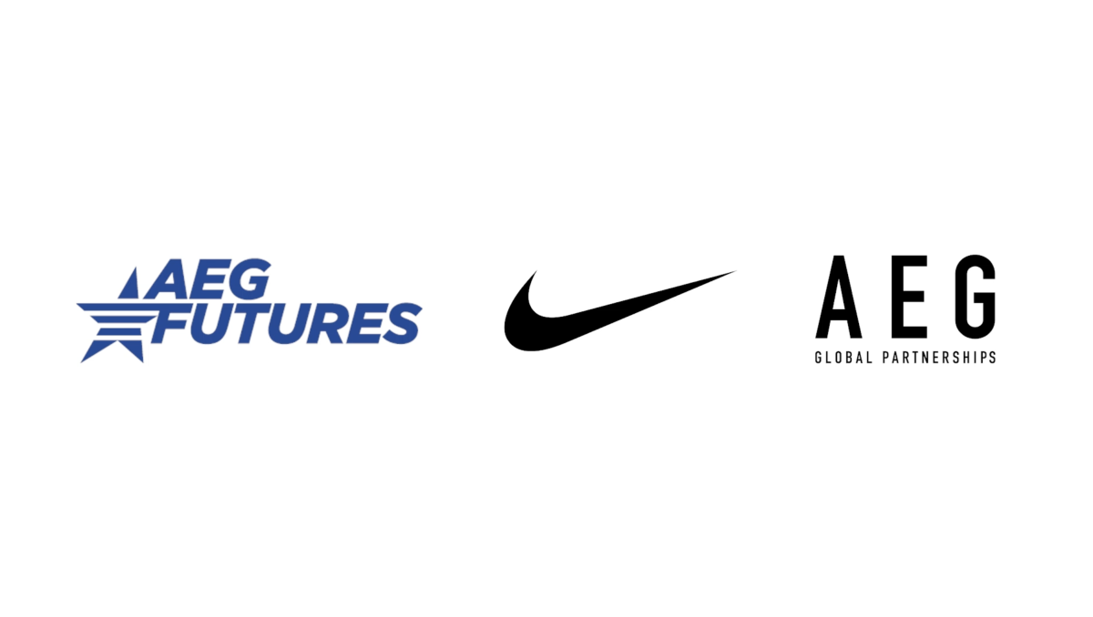 AEG、NIKE和AEG全球伙伴关系LOGO