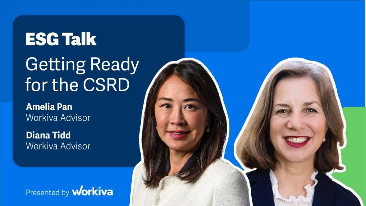 环境、社会和治理谈话:CSRD准备。金博宝手机版网页阿米莉亚锅和戴安娜Tidd的照片。