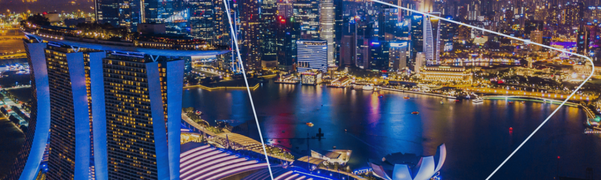 城市夜晚的天际线