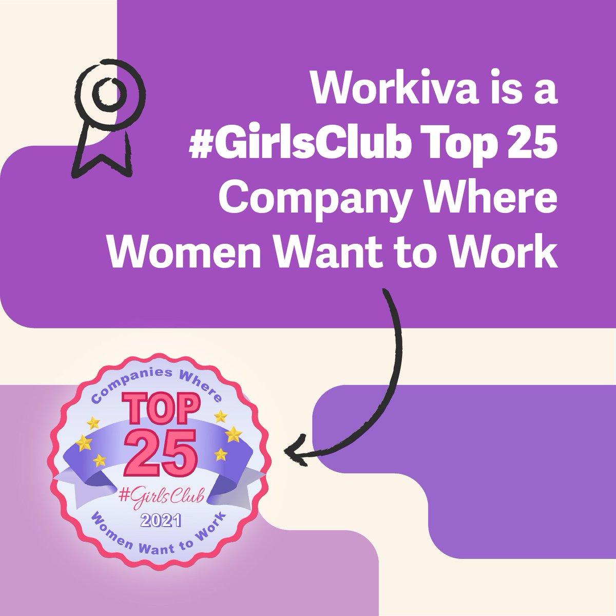 Workiva被任命为GirlsClub前25家公司，女性想要工作